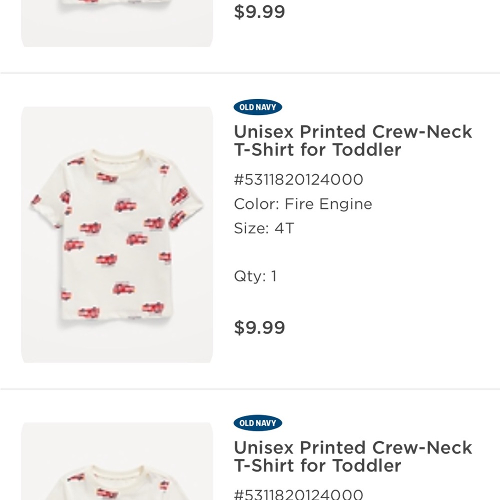 Toddler Fire Truck T-Shirt